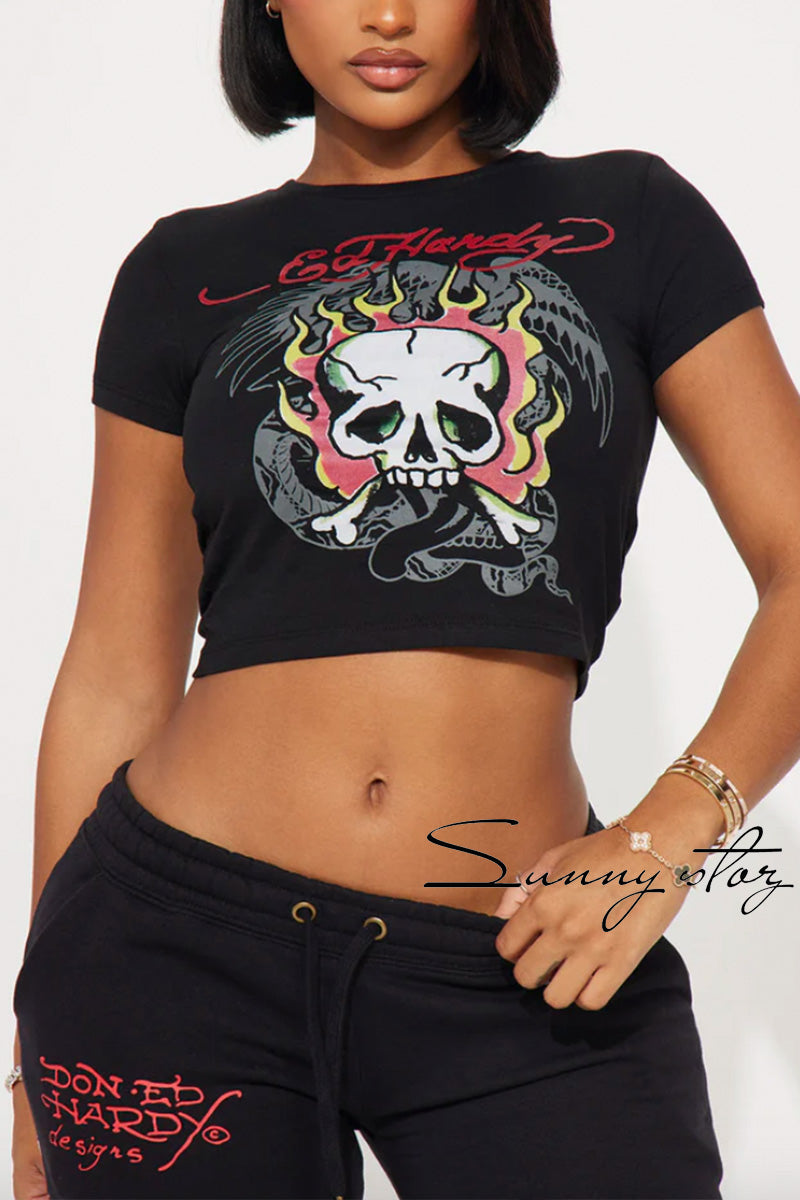 GGT155-Graphic Print Baby Tee