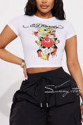 GGT154-Graphic Print Baby Tee