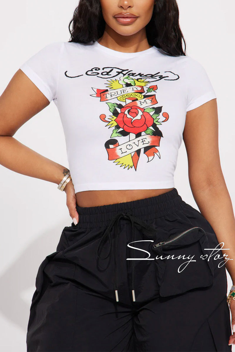 GGT154-Graphic Print Baby Tee