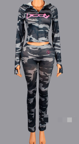 ALES153-Graphic Tracksuit Set
