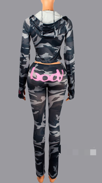 ALES153-Graphic Tracksuit Set