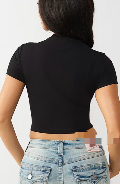 ALGT153-Letter Print Baby Tee