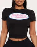 ALGT152-Letter Print Baby Tee