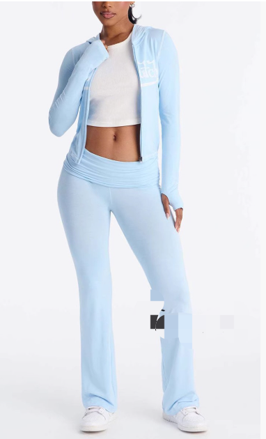ALGS158-Letter Print Tracksuit Set