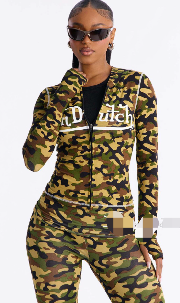 ALGS158-Letter Print Tracksuit Set