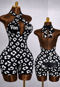 ALGK132-Leopard Print Bodycon Romper