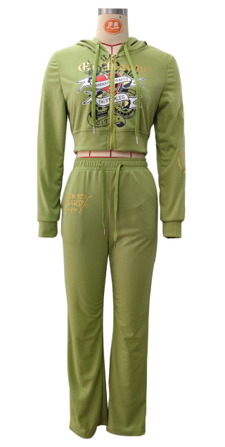 ALCS468-Graphic Tracksuit Set