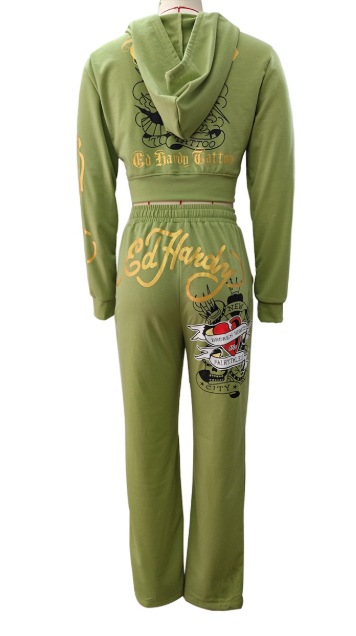 ALCS468-Graphic Tracksuit Set