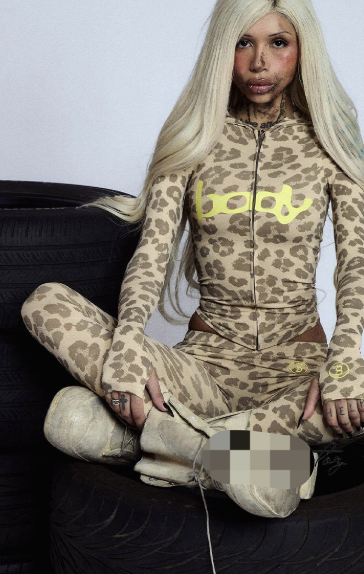 ALES246-Leopard Print Hoodie Tracksuit Set