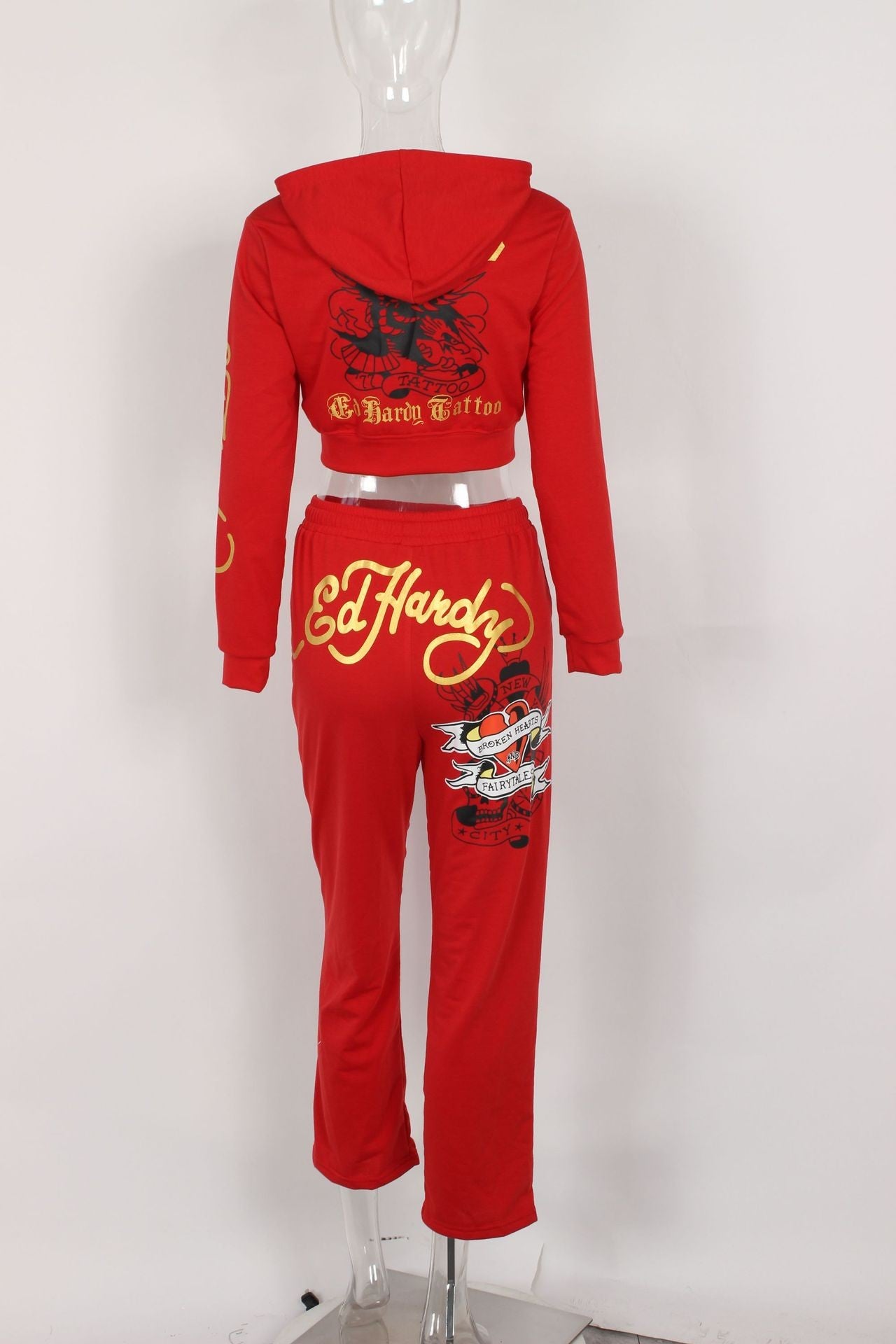 ALOO468-Graphic Tracksuit Set
