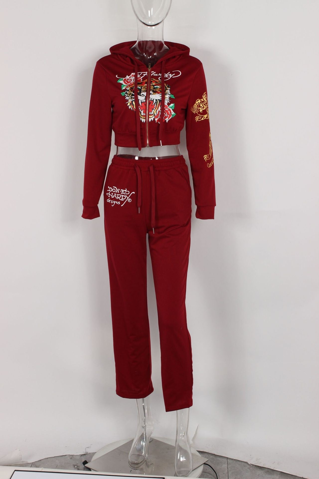 ALOO468-Graphic Tracksuit Set