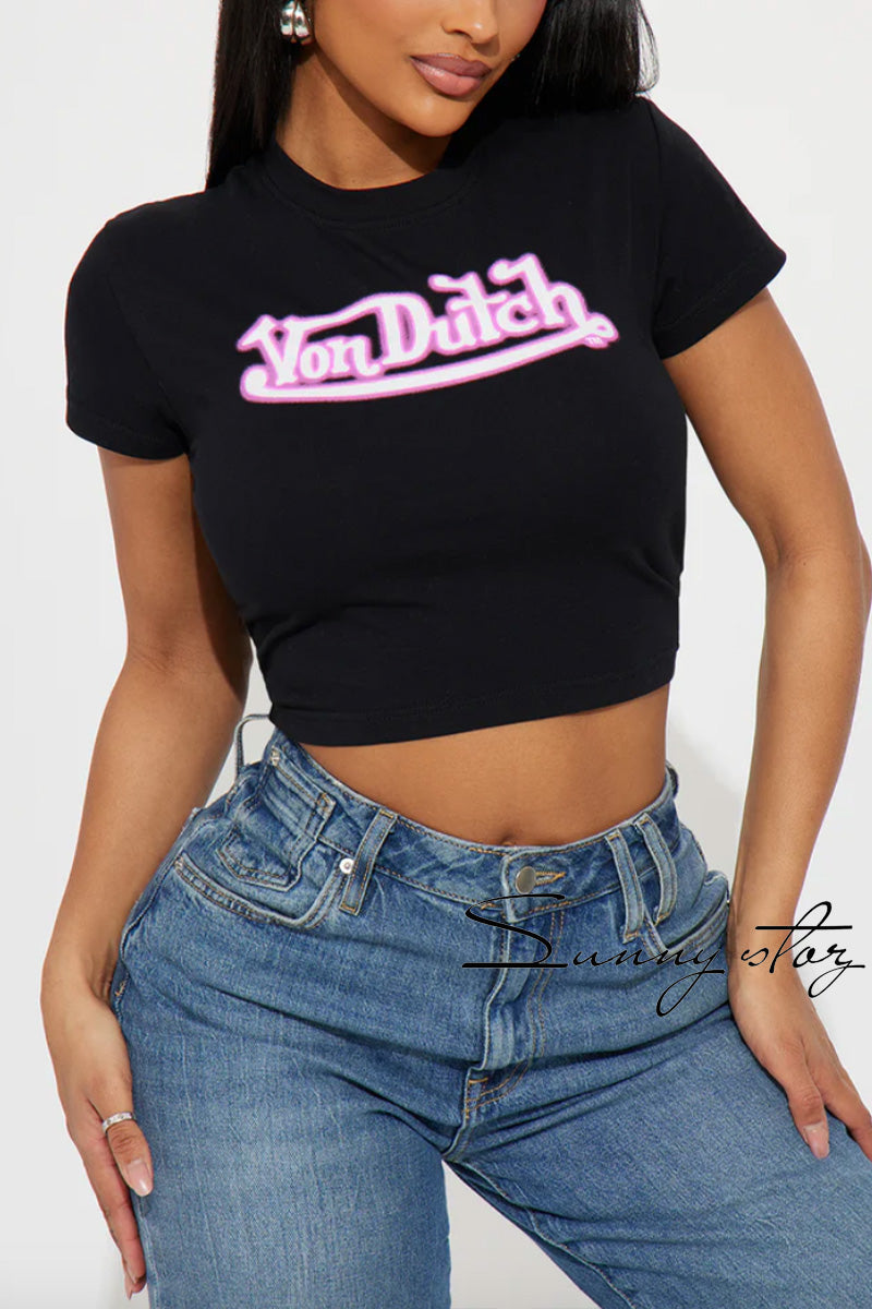 GGT153-Graphic Print Baby Tee