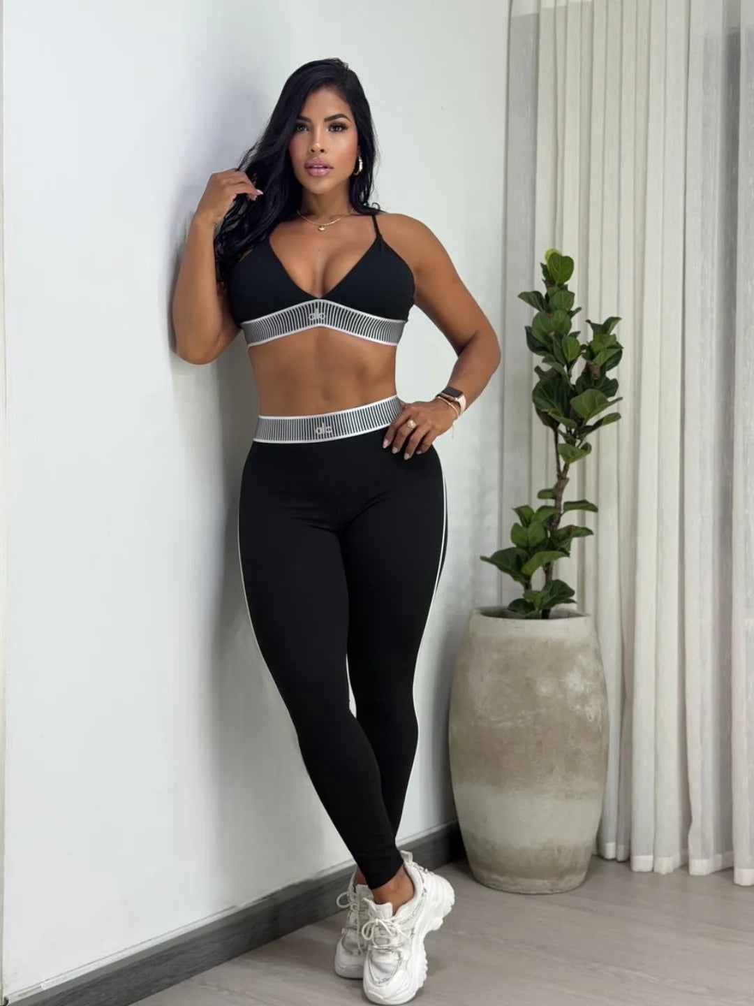 AL038-Leggings Set(With built-in chest pads)