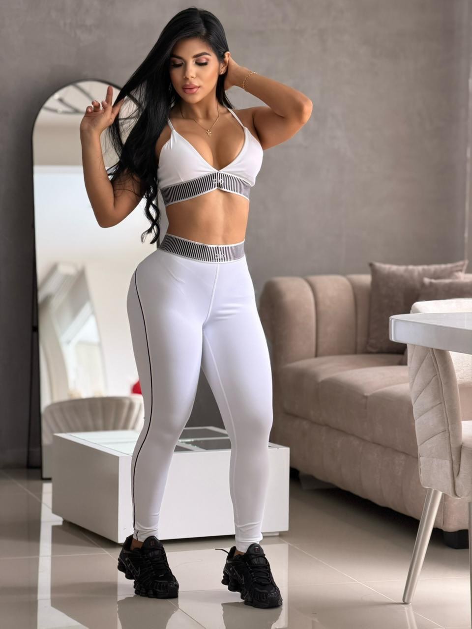 AL038-Leggings Set(With built-in chest pads)