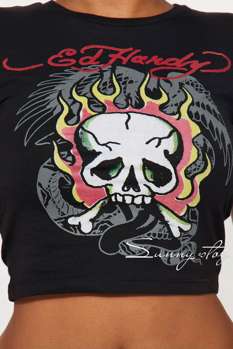 GGT155-Graphic Print Baby Tee