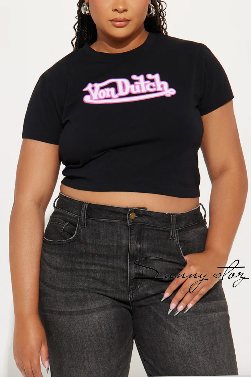 GGT153-Graphic Print Baby Tee