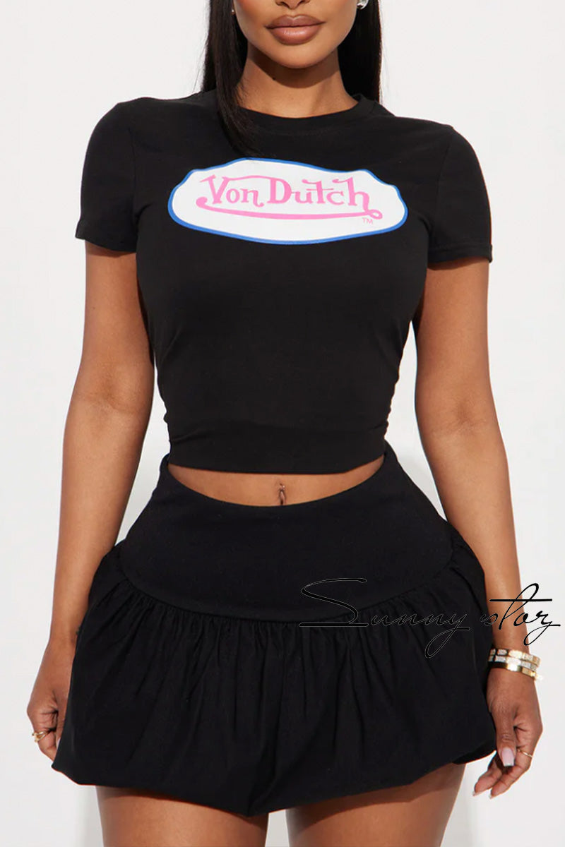 GGT152-Graphic Print Baby Tee