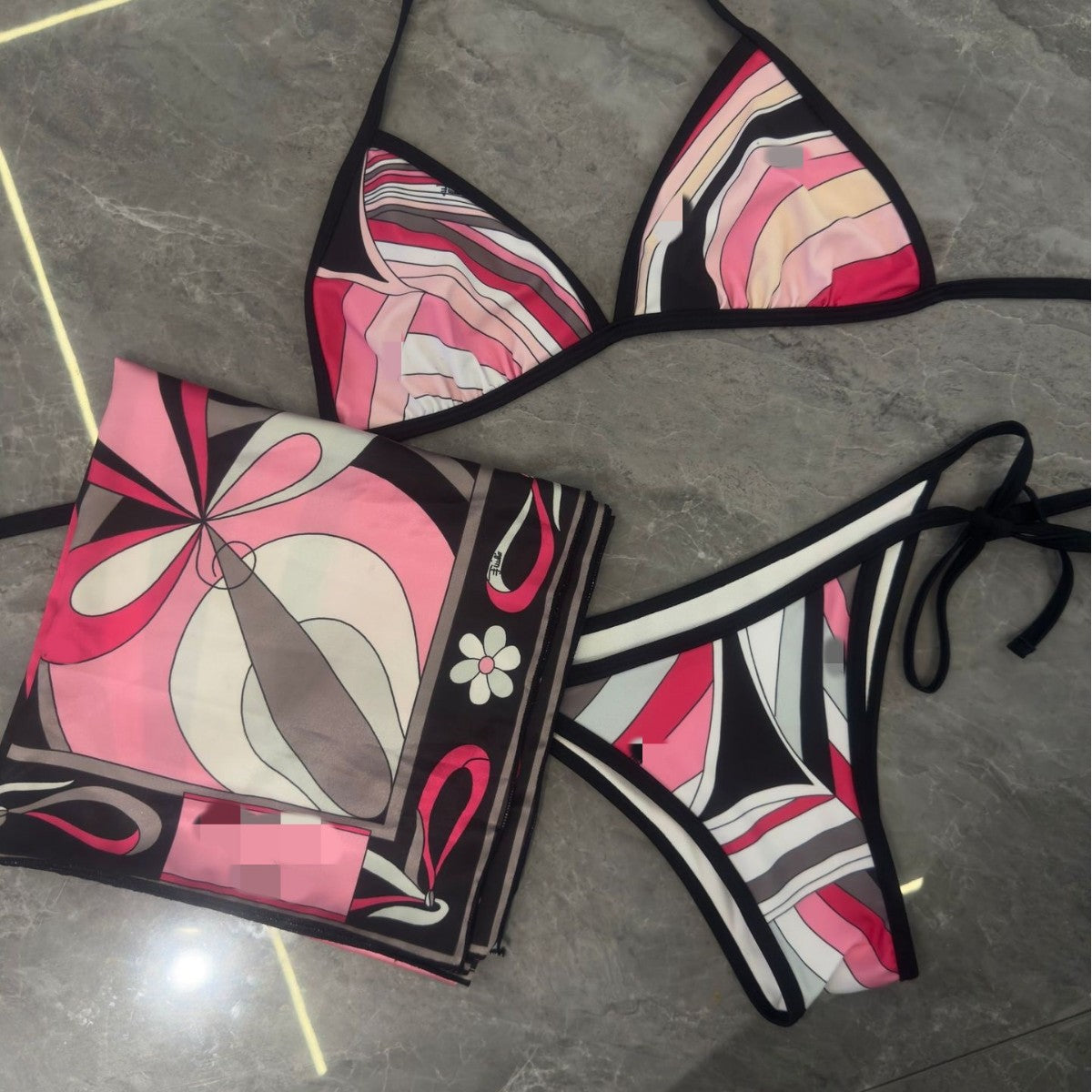 ALDS347-Swimmsuit three-piece set