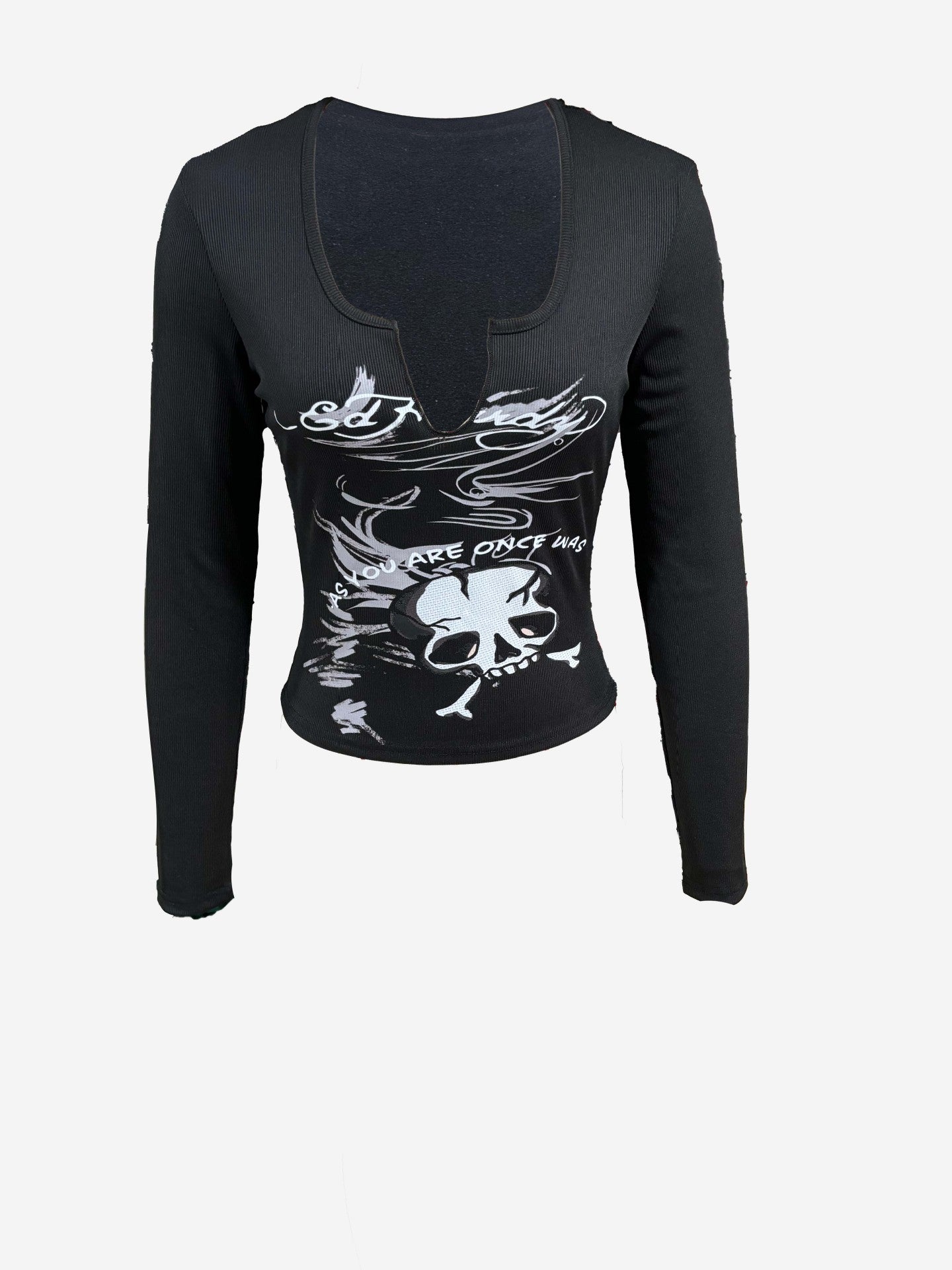 ALET180-Graphic Print Top