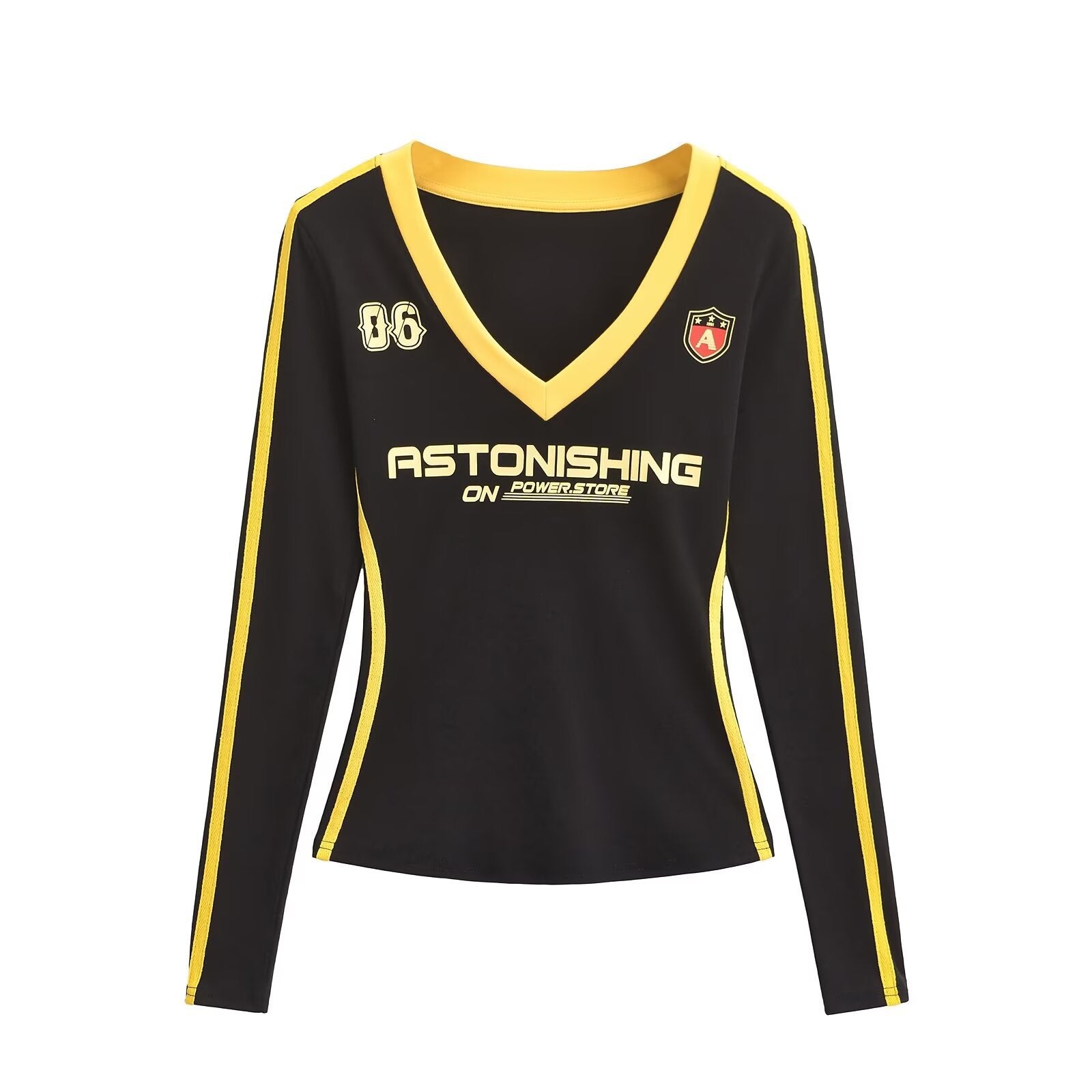 ALCS469-Long-sleeved shorts with letter print set