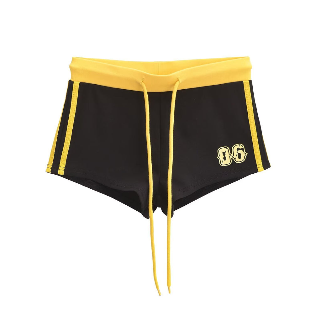 ALCS469-Long-sleeved shorts with letter print set