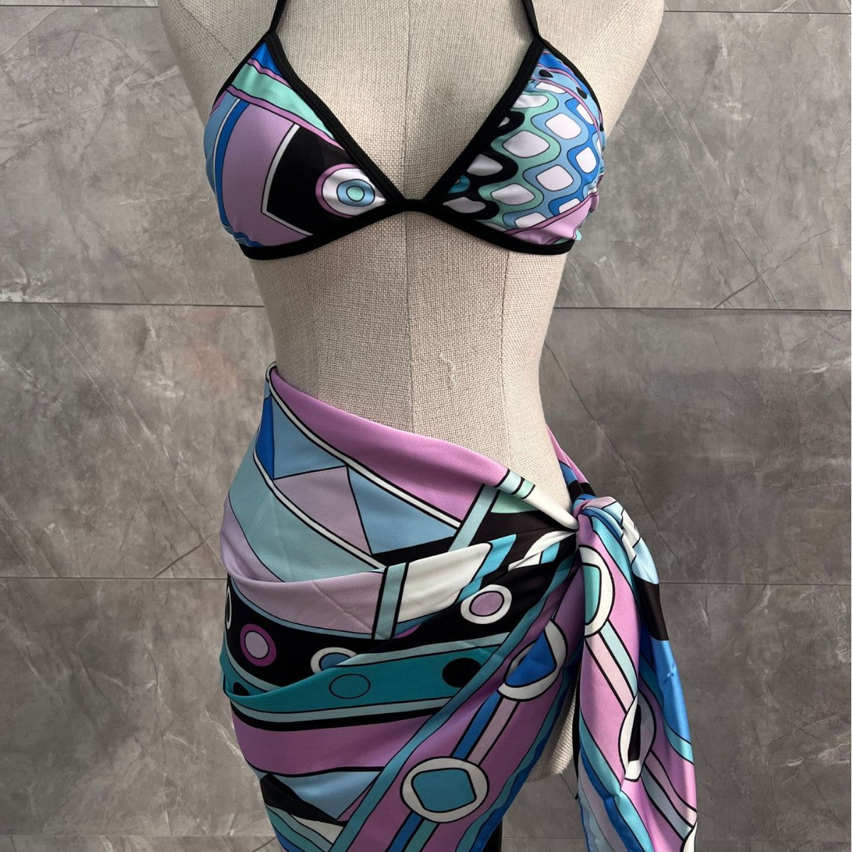 ALDS352-Swimmsuit three-piece set