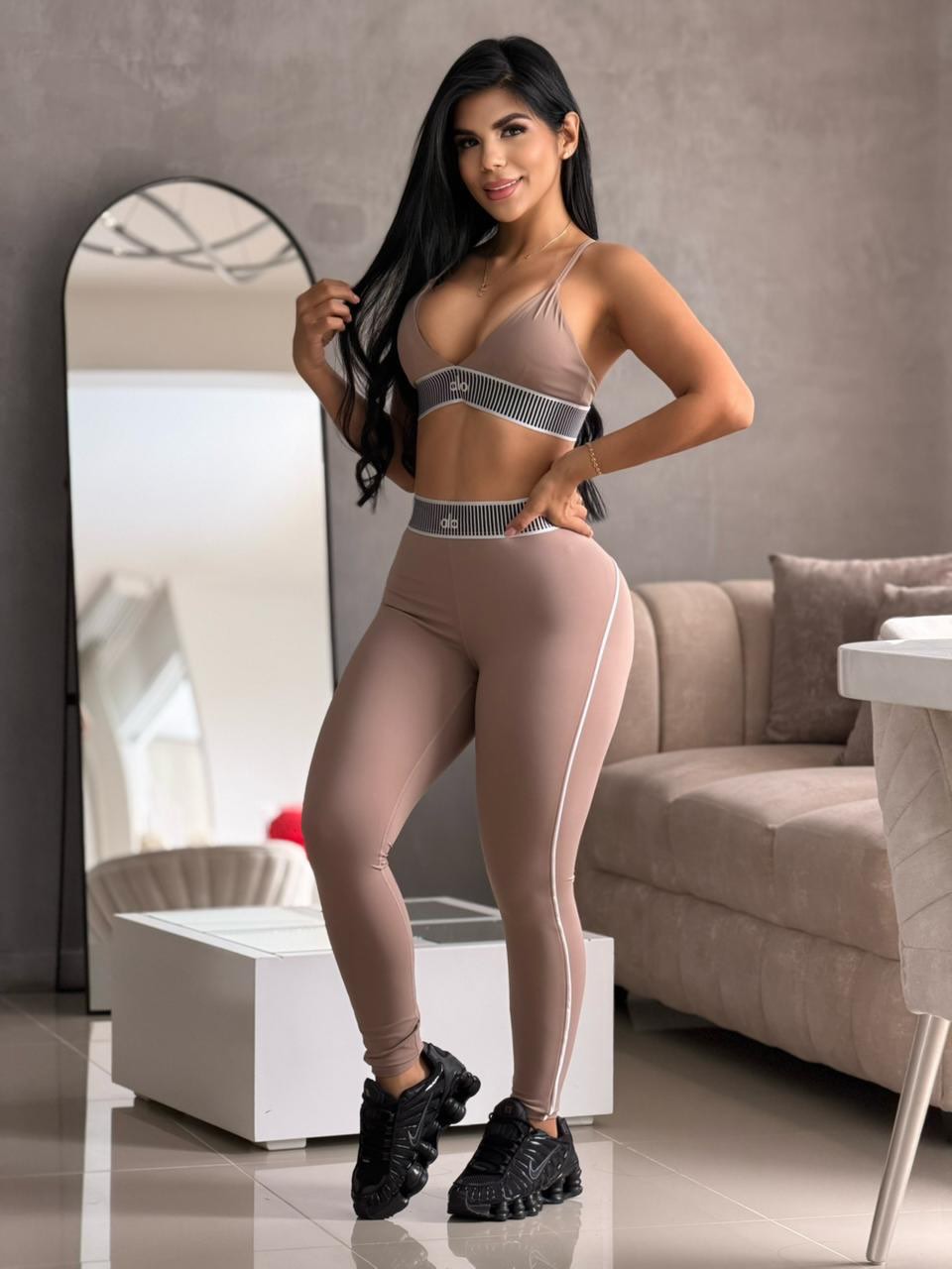 AL038-Leggings Set(With built-in chest pads)