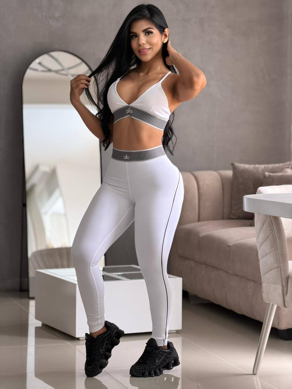 AL038-Leggings Set(With built-in chest pads)