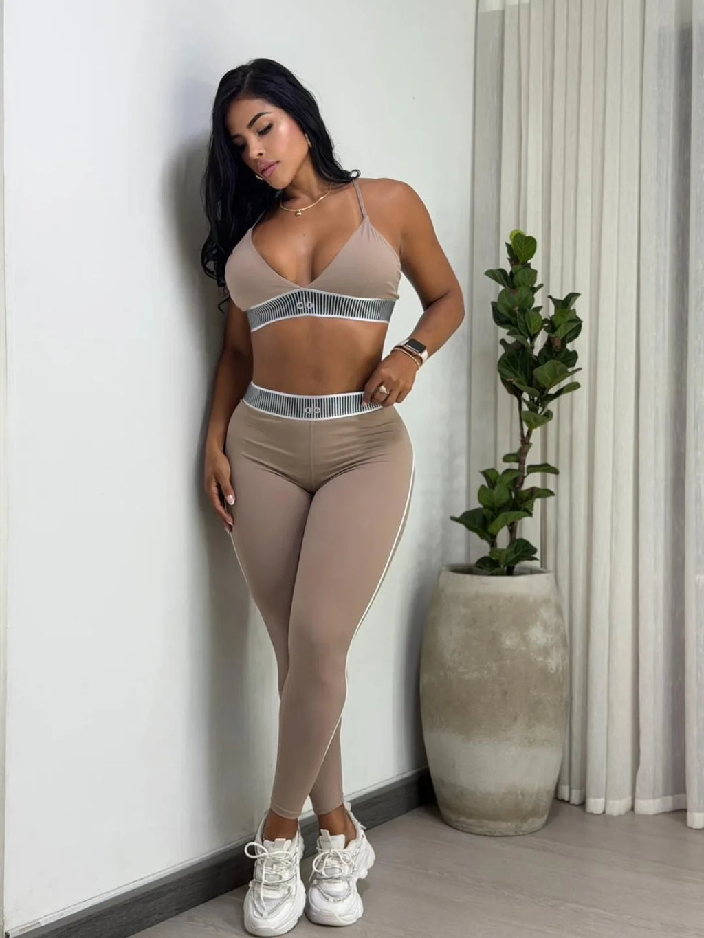 AL038-Leggings Set(With built-in chest pads)