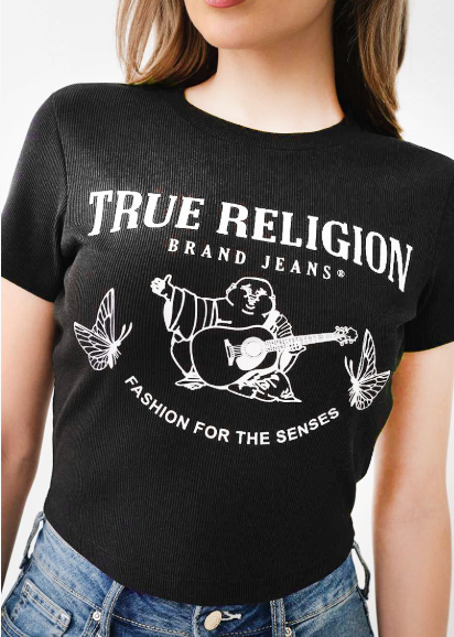ALDT245-Graphic Fitted Crop Tee