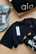 ALT212-Letter Print Crewneck Tee