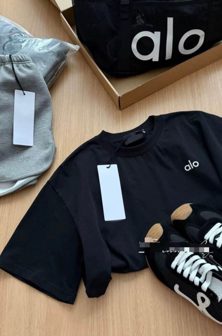 ALT212-Letter Print Crewneck Tee